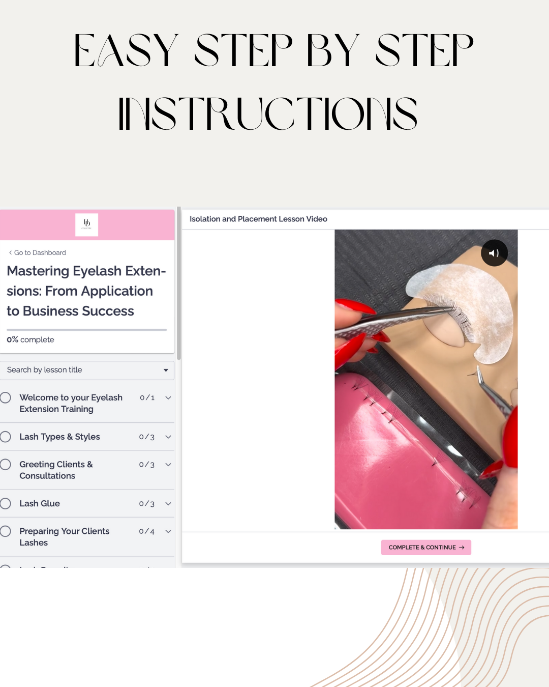 EYELASH EXTENSION TRAINING (ONLINE)