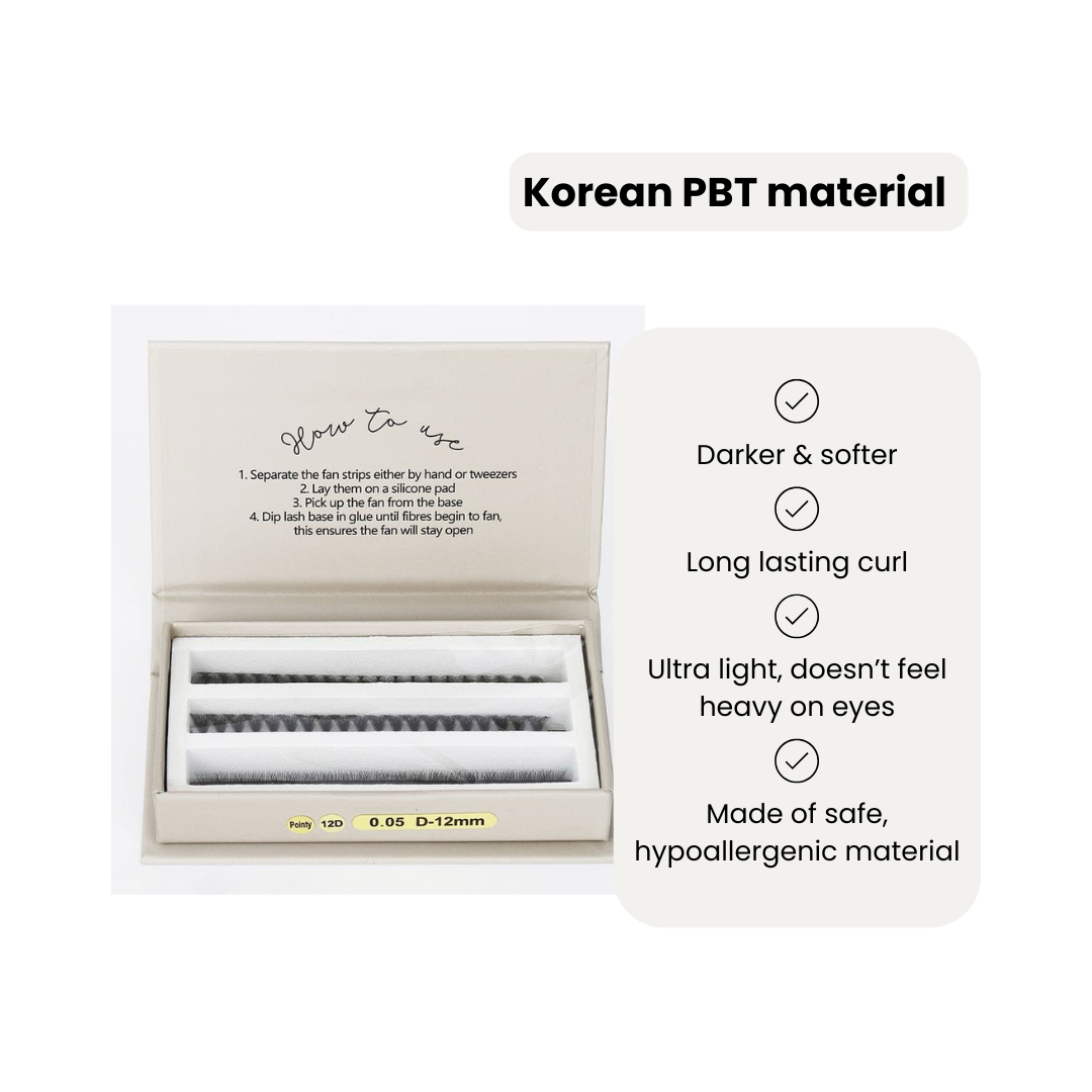 Instant Setup Promade Lash Fans – 12D (500 Fans)