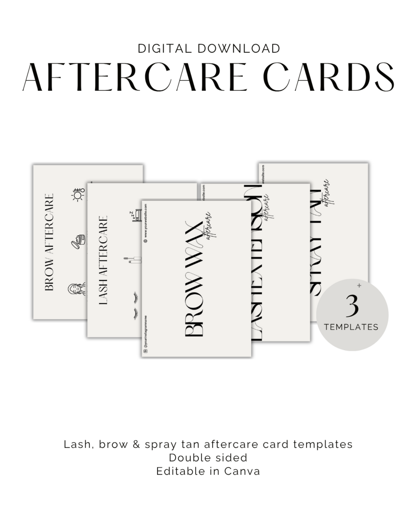 Aftercare Pack (EDITABLE IN CANVA)