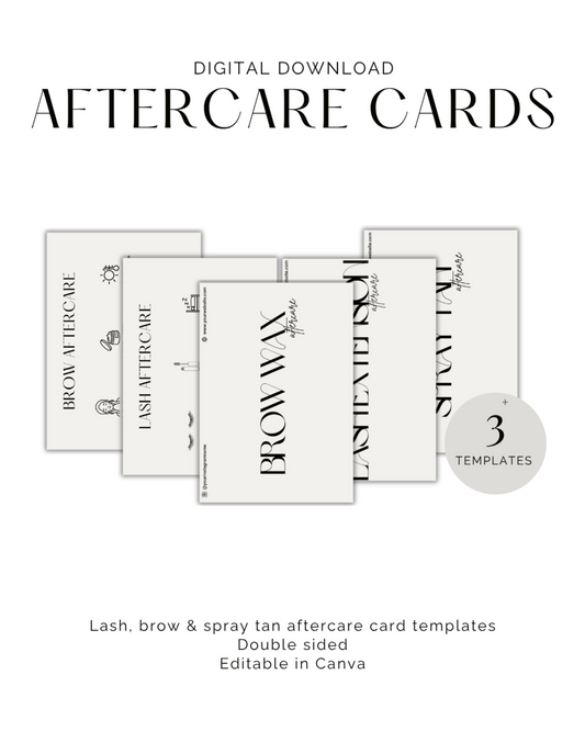 Aftercare Pack (EDITABLE IN CANVA)