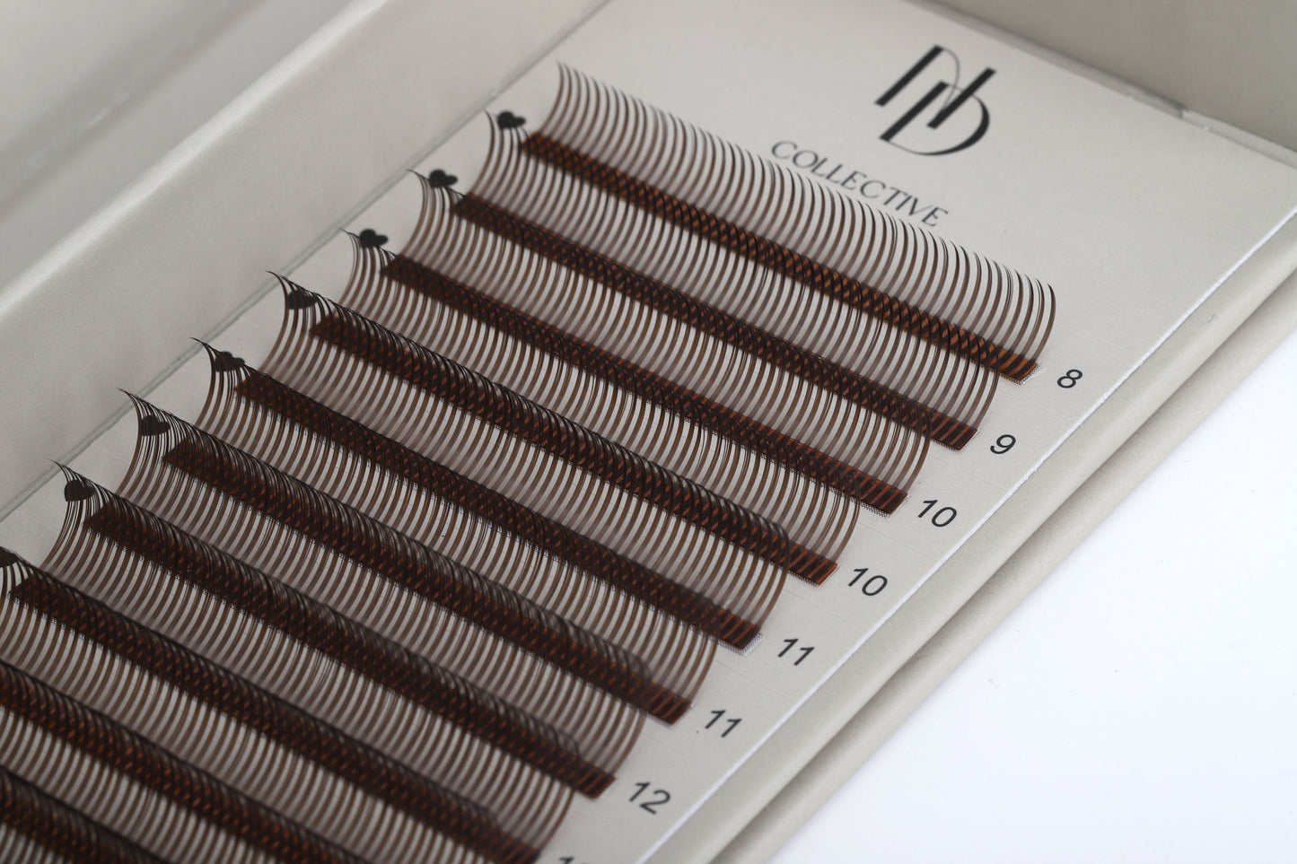 Brown Wet Set Lashes | Textured Glossy Lash Extensions