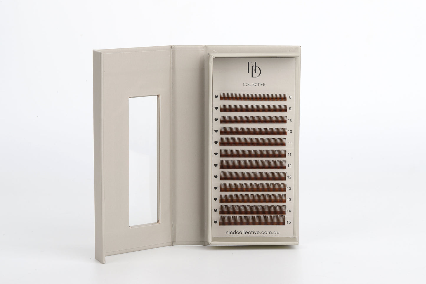 Brown Wet Set Lashes | Textured Glossy Lash Extensions