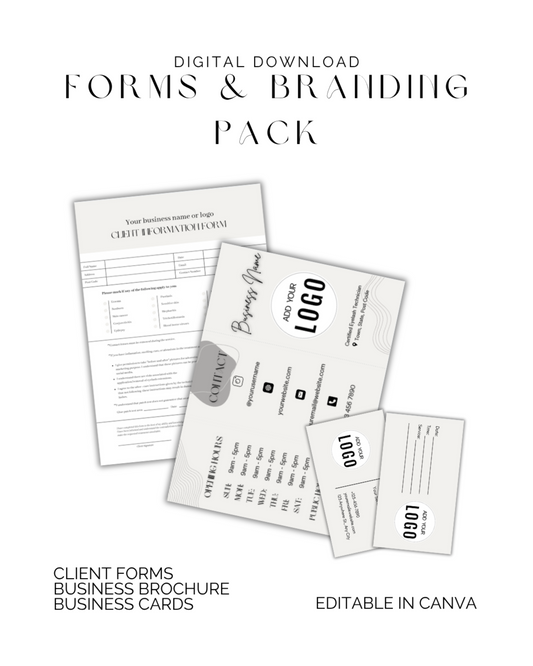 Forms & Branding Pack (EDITABLE IN CANVA)