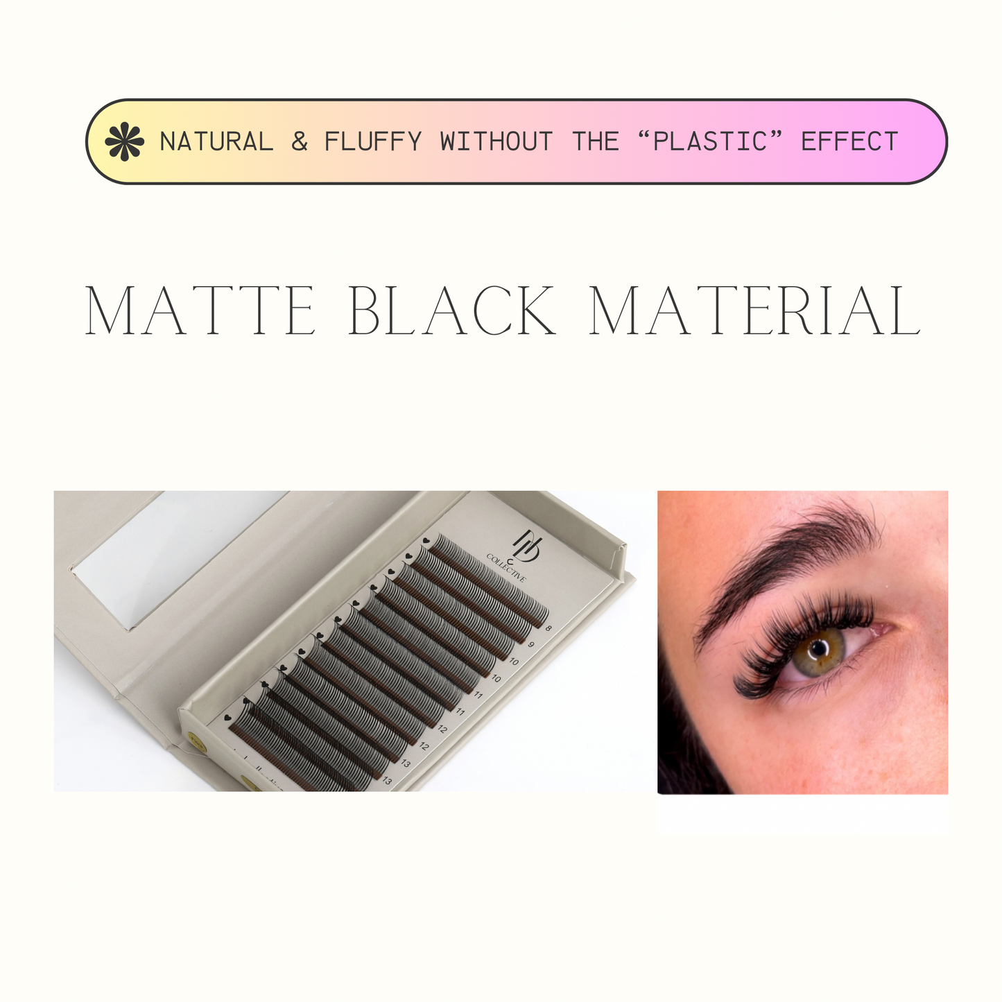 Black Wet Set Lashes | Textured Glossy Lash Extensions