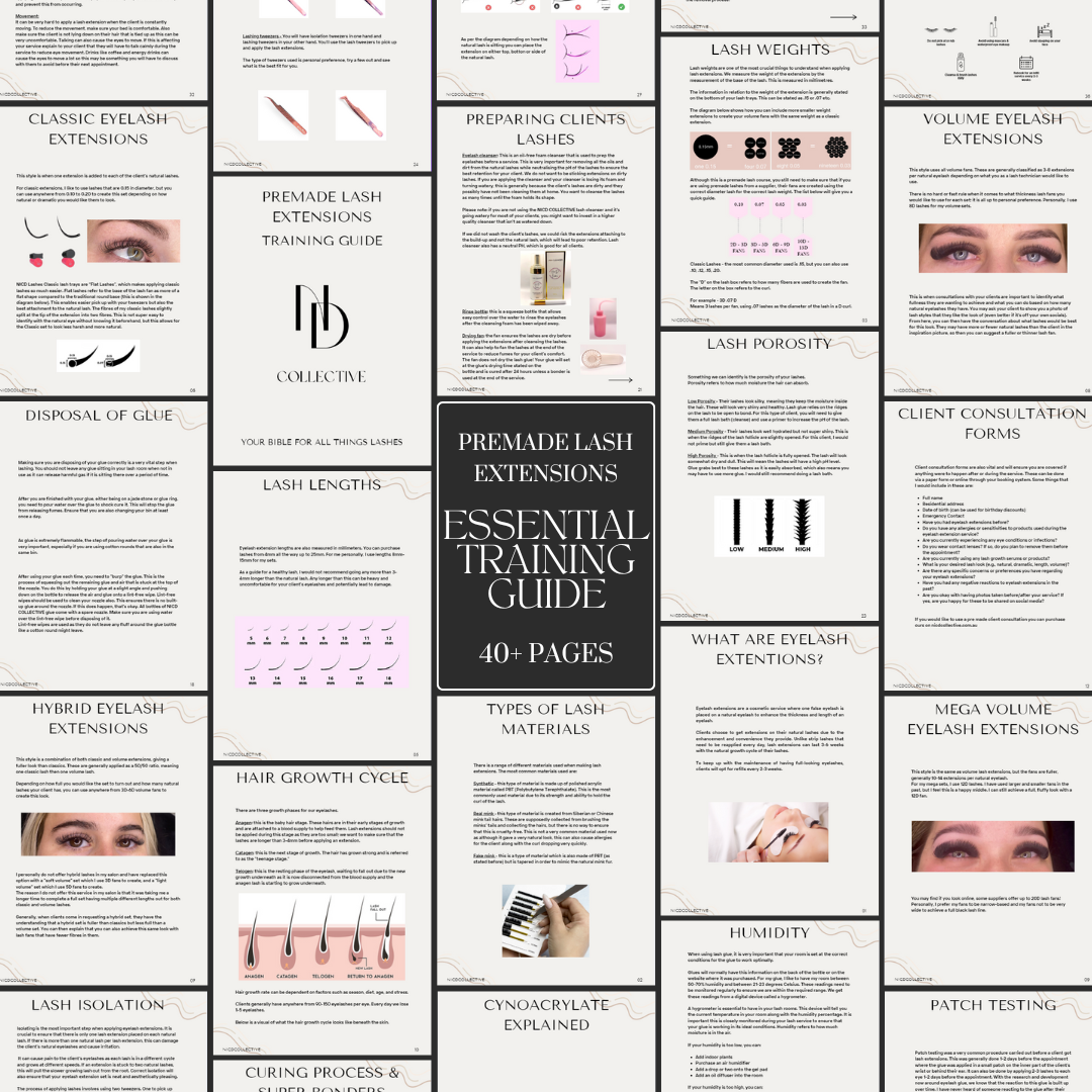 Lash extension e-book